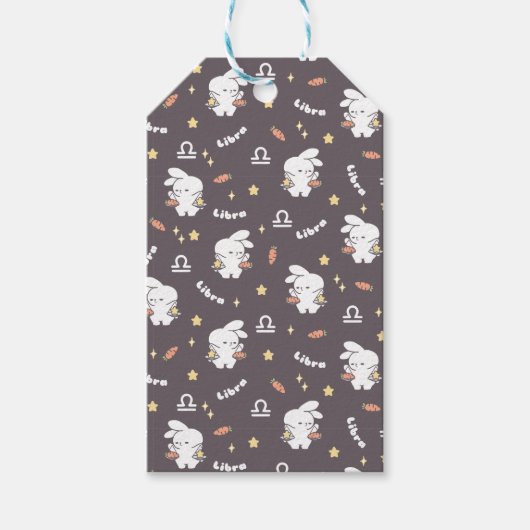 Weegschaal Loppi Tokki Bunny Zodiac Patroon II Cadeaulabel (Voorkant)