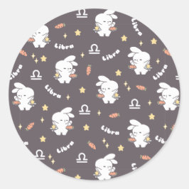 Weegschaal Loppi Tokki Bunny Zodiac Patroon II Ronde Sticker