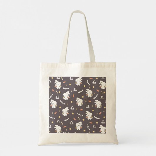 Weegschaal Loppi Tokki Bunny Zodiac Patroon II Tote Bag (Achterkant)