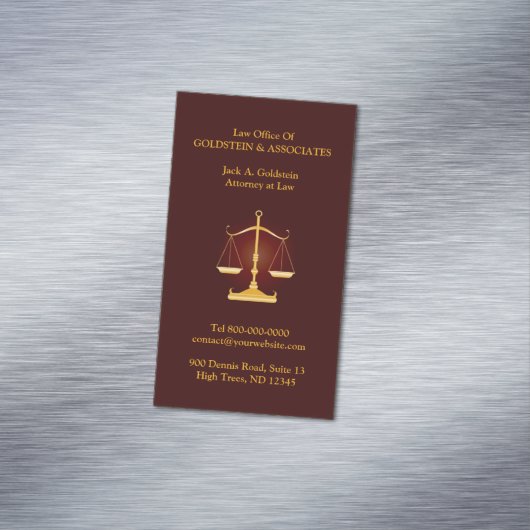 weegschaal magnetisch visitekaartje (Voorbeeld)