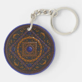 Weegschaal Mandala Acryl Sleutelhanger (Achterkant)