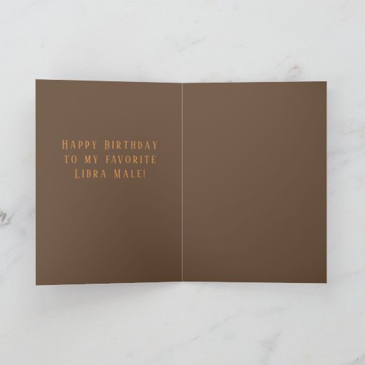 Weegschaal Mannelijke Verjaardag Kaart (Binnen)