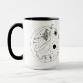 Weegschaal Meisje 15oz Zwarte Rand Mok (Links)