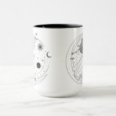 Weegschaal Meisje 15oz Zwarte Rand Mok (Midden)