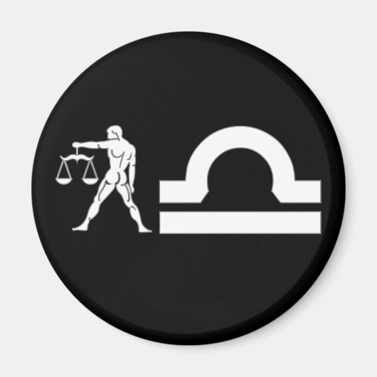 Weegschaal met symbool magneet (Voorkant)