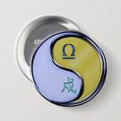 Weegschaal & Metaal Hond Ronde Button 7,6 Cm (Voorkant /achterkant)