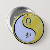 Weegschaal & Metaal Konijn Ronde Button 7,6 Cm (Voorkant /achterkant)