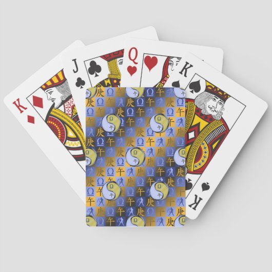 Weegschaal & Metaal Paard Pokerkaarten (Achterkant)
