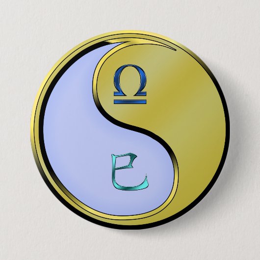 Weegschaal & Metaal Slang Ronde Button 7,6 Cm (Voorkant)