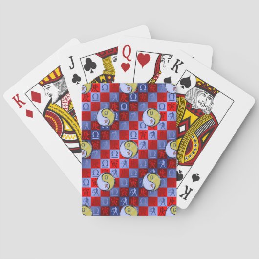Weegschaal & Metalen Tijger Pokerkaarten (Achterkant)