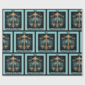 Weegschaal Naam toevoegen Verjaardag Zodiac Gift Cadeaupapier (Vlak)