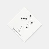 Weegschaal Oktober Verjaardagsfeest Custom Name Ph Servet (Hoek)