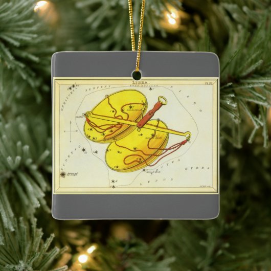 Weegschaal Oud Sterrenbeeld Urania's Spiegel Keramisch Ornament (Boom)