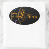 Weegschaal Ovale Sticker (Tas)