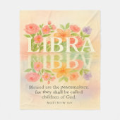 Weegschaal Peacemaker Waterverf Fleece Deken (Voorkant)