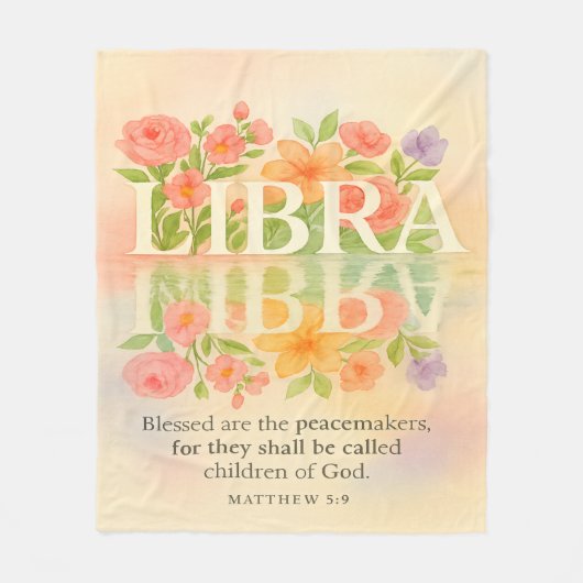 Weegschaal Peacemaker Waterverf Fleece Deken (Voorkant)