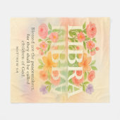 Weegschaal Peacemaker Waterverf Fleece Deken (Voorkant (Horizontaal))