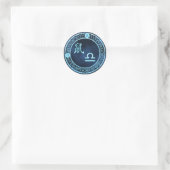 Weegschaal/rat Ronde Sticker (Tas)