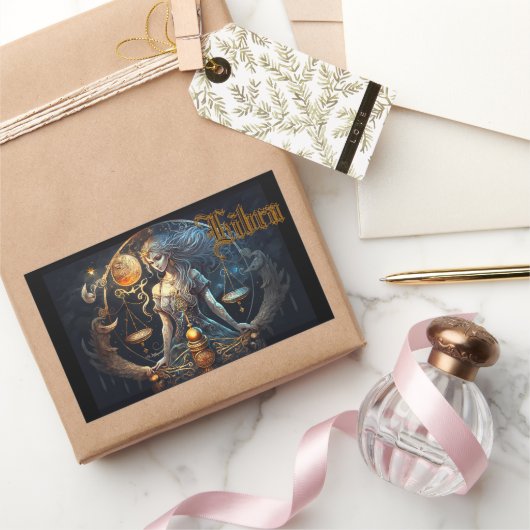 Weegschaal Rechthoekige Sticker (Geschenken)