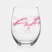 Weegschaal-reflectie Wijnglas Zonder Voet (Voorkant)