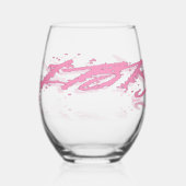 Weegschaal-reflectie Wijnglas Zonder Voet (Links)