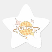 Weegschaal Retro Planet Horoscoop sticker (Voorkant)