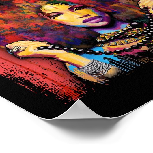  Weegschaal retrozwarte vrouwen Poster (Hoek)