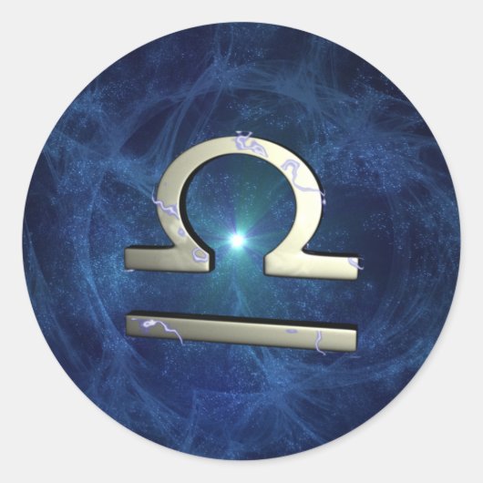 Weegschaal Ronde Sticker (Voorkant)