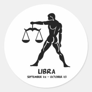 Weegschaal Ronde Sticker