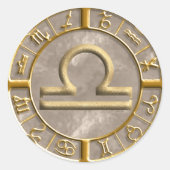 Weegschaal Ronde Sticker (Voorkant)