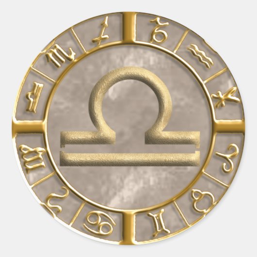 Weegschaal Ronde Sticker (Voorkant)