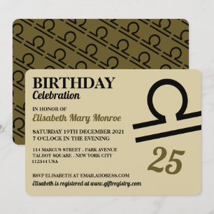 Weegschaal, Schaalschilders, Zodiac Star Sign, Bir Kaart