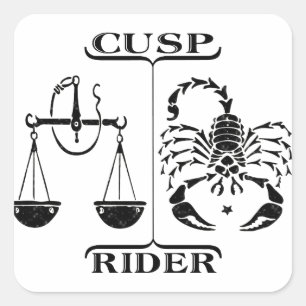 Weegschaal/Schorpioen Vierkante Sticker