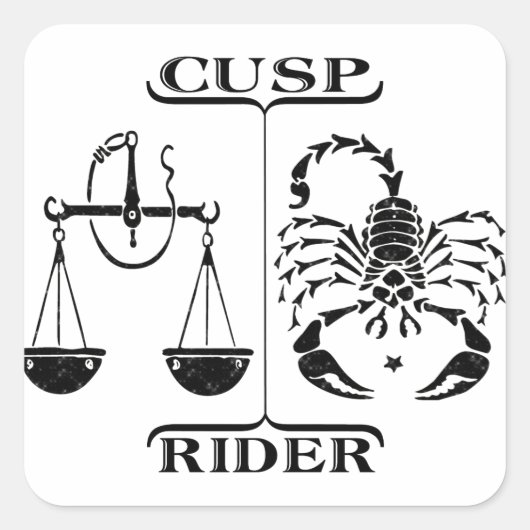 Weegschaal/Schorpioen Vierkante Sticker (Voorkant)