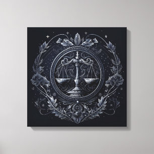 Weegschaal-september 23-Oktober 22 de Druk van het Canvas Afdruk