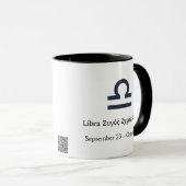 Weegschaal Star Sign Leuke tekst voor dagelijks ge Mok (Voorkant rechts)