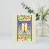Weegschaal Sterrenbeeld Abstracte Kunst Vintage Briefkaart (Staand voorkant)