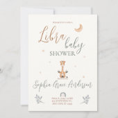 Weegschaal sterrenbeeld baby shower kaart (Voorkant)