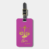 Weegschaal Sterrenbeeld Bagage Label (Voorkant verticaal)