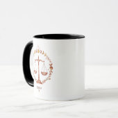 Weegschaal sterrenbeeld boho waterverf koffiemok mok (Voorkant links)