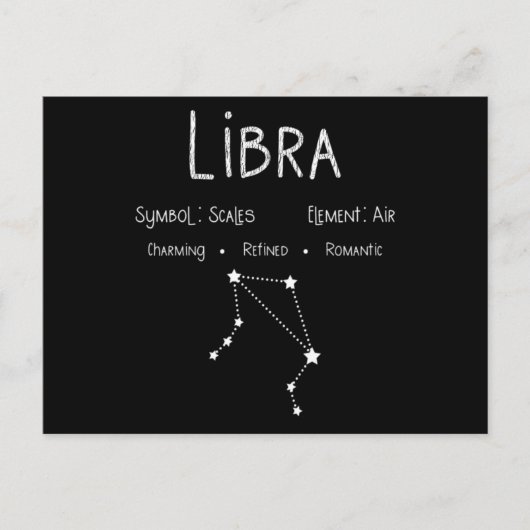 Weegschaal Sterrenbeeld Constellatie Astrologie Ca Briefkaart (Voorkant)