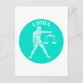 Weegschaal, sterrenbeeld, horoscoop, astrologie briefkaart (Voorkant)