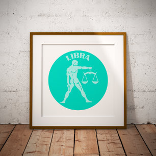 Weegschaal, sterrenbeeld, horoscoop, astrologie folie afdrukken