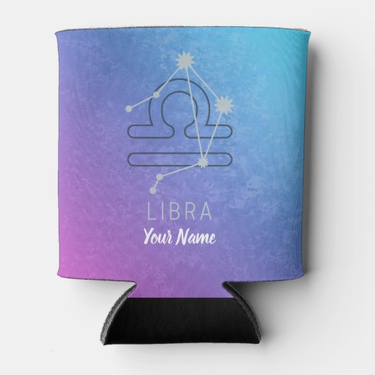 Weegschaal Sterrenbeeld Horoscoop Sterrenbeeld Con Blikjeskoeler (Voorkant)