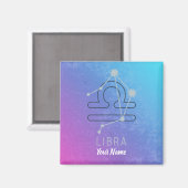 Weegschaal Sterrenbeeld Horoscoop Sterrenbeeld Con Magneet (Voorkant / Achterkant)