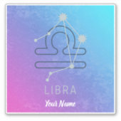 Weegschaal Sterrenbeeld Horoscoop Sterrenbeeld Con Sticker (Voorkant)