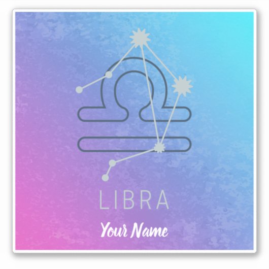 Weegschaal Sterrenbeeld Horoscoop Sterrenbeeld Con Sticker (Voorkant)