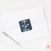 Weegschaal Sterrenbeeld Icoon met Gebalanceerde Sc Vierkante Sticker (Envelop)
