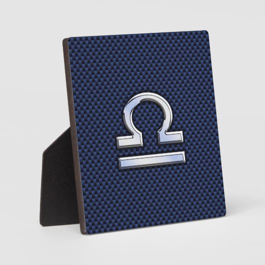 Weegschaal Sterrenbeeld in stijl van blauwe koolst Fotoplaat (Voorkant)