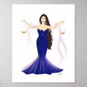 Weegschaal sterrenbeeld, mode schets, illustratie, poster (Voorkant)